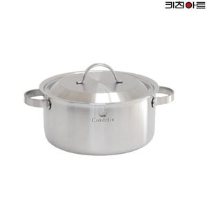 [키친아트] 코델리아 인덕션가능 통5중 스텐레스 양수냄비 24cm