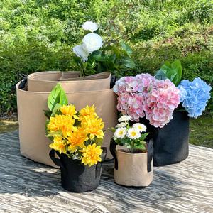 부직포 화분 블랙 베이지 .미니 대형 원형 베란다 텃밭 꽃 정원 나무 옥상 큰 작은 화단 블루베리 그로우백