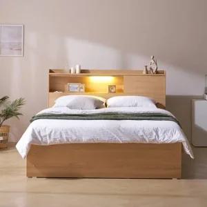 상일리베가구 러버 LED 슬라이딩 빅수납 침대+독립40T 세트 Q