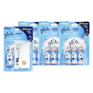 그레이드 화장실용 방향제 터치후레쉬 크린린넨 본품x1개 리필3입x3개