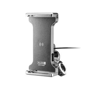 알루스 M-2 무선 충전 거치대 USB겸용 (크롬 실버)