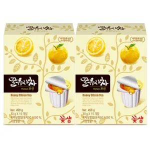 꽃샘 포션 꿀유자차 15T x 2개