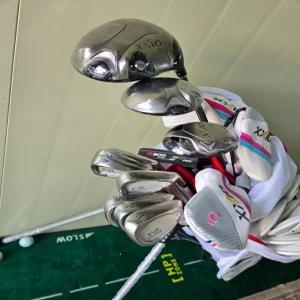 중고  여자골프채풀세트 여성 여자 바퀴형골프백 새것미개봉