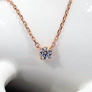 [샤밍주얼리]3부 5부 다이아 목걸이 천연 현대 우신 4프롱 헤븐 프러포즈 결혼 기념일 선물 일체형