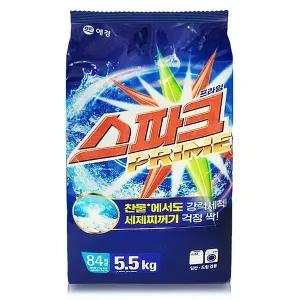 스파크 프라임 5.5kg, 1개 찬물에강력세척 얼룩제거 가루세제