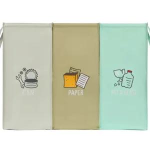 대형 재활용 분리수거함 54L 3종 세트