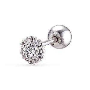 [도로시] 14k 블루밍 컬러 랩 다이아몬드 피어싱_화이트