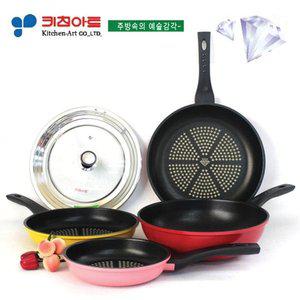 키친아트 하우스쿡 다이아몬드코팅 후라이팬5종SET(20+26+28궁+30)스텐카바
