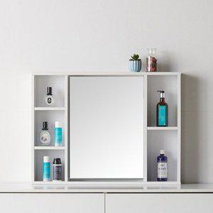 [보루네오]로그홈 상부거울수납장 (가로 80cm)