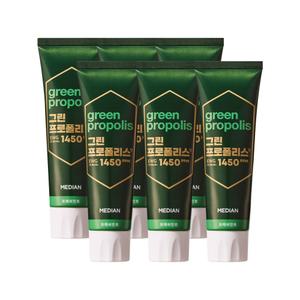 아모레퍼시픽 메디안 그린 프로폴리스 1450 PPM 100g×6개 고불소 구강케어 잇몸질환