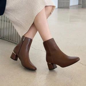 [소보제화]듀프레 기모안감 베이직 앵클부츠 5cm