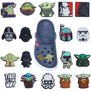 스타 워즈 베이비 요다 신발 참, PVC 액세서리, DIY 신발 장식, 어린이 크리스마스 선물, 단일 판매, 1