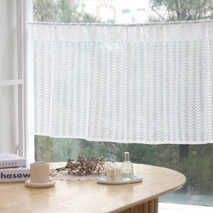 [라이프스토리]리프 레이스커튼 바란스 1장 작은방 주방 자수가리개