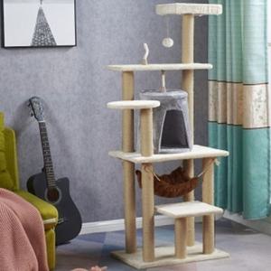 큐티펫 고양이 캣타워 145cm 대형 사이잘캣타워 (WC7D3C0)