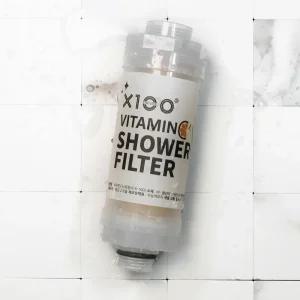 X100 비타민 샤워필터 여행용 염소제거 녹물제거 보습 아토피 아로마샤워기 필터 무향