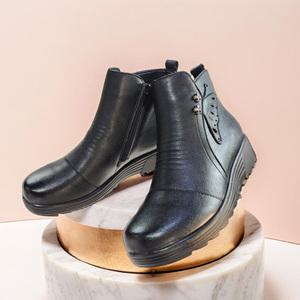 엄마 방한 부츠 앵글 여성 통굽 둥근코 08