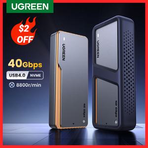UGREEN 40Gbps NVMe SSD 케이스 인클로저 M.2 NVME PCIE용 어댑터 내장 냉각 조끼 알루미늄