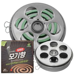 산도깨비 모기향20개+연소통 2개 모기향거치대 연소기 (WFA5104)