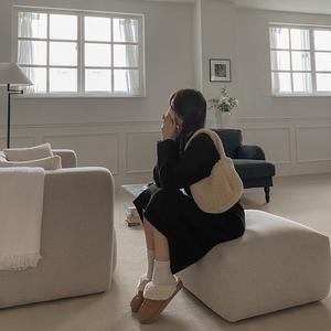 [시크릿라벨]  라운드넥니트롱원피스