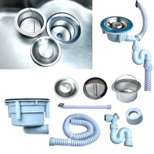 국산 엔지에코 스텐 고급형 배수구세트 S트랩 악취차단