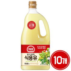 사조 해표 콩기름 1.8L x 10개 / 식용유 유지류 오일 기름