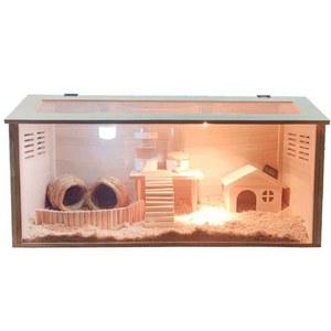 골든햄스터 케이지 목재 케이지 락킹 시소 햄스터리빙박스120 박스 Djunga 브릿지