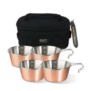 [800도씨] 스태닝 캠핑 시에라컵 600ml 4개+가방세트