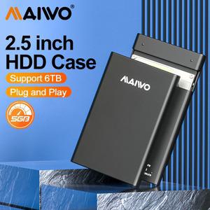 MAIWO 외장 캐디 박스 휴대용 HDD 인클로저 2.5 SSD SATA-USB 3.0 어댑터 하드 드라이브 브라켓 6TB