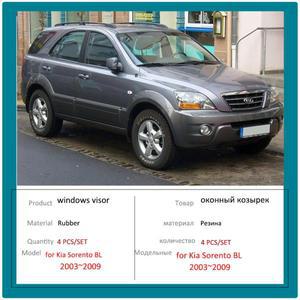 기아 쏘렌토 BL용 윈도우 바이저 2006 도어  디플렉터 가드 차양 커버 태양 비 눈썹 액세서리