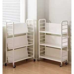 이동식책꽂이 트롤리 서류 수납선반 책장 북카트 철제