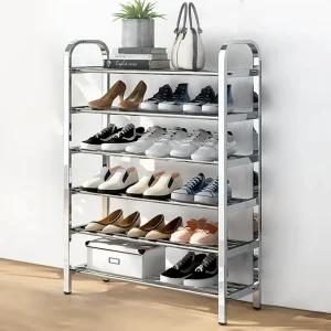 땡스리빙 스테인리스 심플 랙 65 수납 선반 신발장 정리 선반장 3단 4단 5단 6단