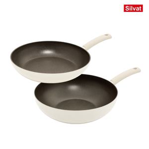 국산 실바트 순수 인덕션 프라이팬 2종 세트(28팬/28웍)