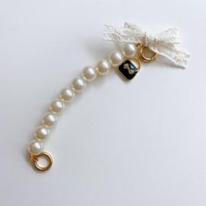 진주 비즈 핑거 스트랩 구슬 핸드폰줄