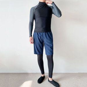 [NS홈쇼핑]블레오 남성 비치웨어 래쉬가드 하의 반바지 워터레깅스 세트 네이비..