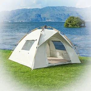 원터치 사각 돔텐트 접이식 자동 3-4인 간편 방수텐트-WFHNR0J