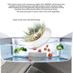 초음파 접시 세탁기 휴대용 미니 터보 식기 세척기 야채 가정용 싱크 장치 [N-F8]