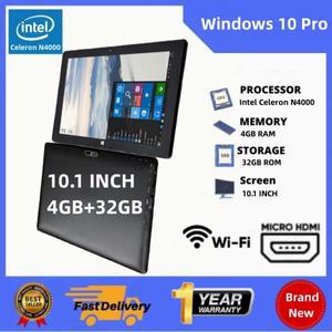 새로운 64비트 인텔 셀러론 N4000 CPU 10.1인치 Windows 10 Pro 태블릿 4GB RAM 32GB ROM WiFi 블루투스 4.