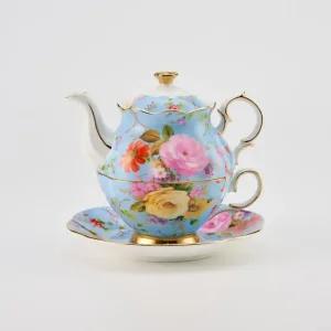 티로직 다이애나 골드림 티포원 로얄로즈 1인 찻잔 티팟세트