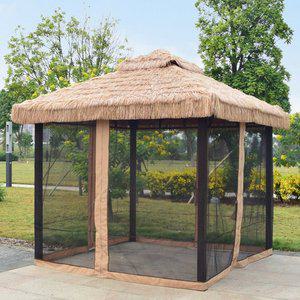 [리벨리] 주문제작 야외 볏짚 천막(3m)(모기장 포함)