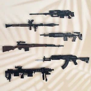 총 프라모델 배그 굿즈 피규어 시리즈 미니 배틀그라운드 보급 모델 조립 모형 M4 입문