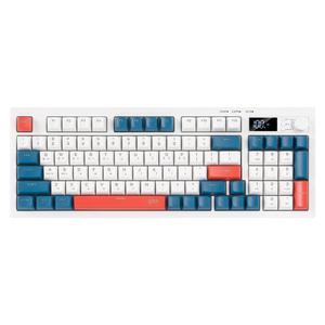 지클릭커 WK50 사일런스 M RGB 풀윤활 무소음 방수 무선 블루투스 LCD 키보드 94키 Gundam RC1