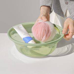 목욕 세수 대야 투명 플라스틱 바가지 다라 미니