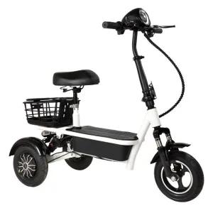 전기 세발 스쿠터 바구니 라이딩 운송 수송 차량 미니 폴딩 휴대용 자전거 전동스쿠터