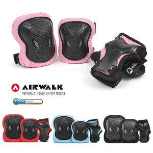 [에어워크] 아동 초등학생 자전거 킥보드 인라인 무릎+팔꿈치+손목 보호대 좌우 2세트
