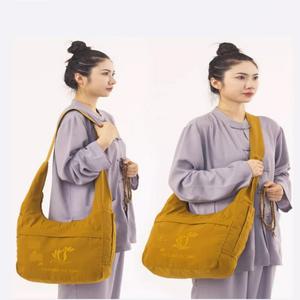 절가방 스님 가방 명상 레이 캔버스 Arhat 숄더백 향