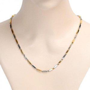 주얼리 남자 대나무 써지컬 스틸 목걸이줄 콤비 체인 목걸이 실버 골드+