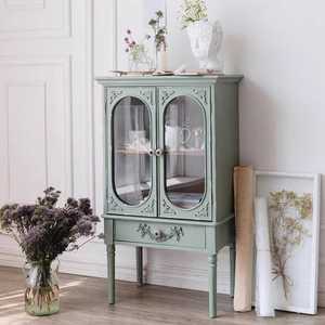 원목진열장 거실 빈티지장식장 주방 가구 아치형 술장