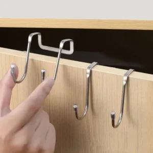듀얼도어랙 책상 싱크대 도어 행거 후크 걸이 무타공액자걸이 후크걸이 매직후크 문옷걸이