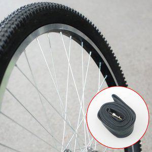 26X1.95(50-559)생활차 MTB 자전거 타이어+ 던롭 튜브 세트 50TPI JILUER