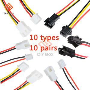 10 쌍 10cm 15cm 30cm SM 2Pin 3Pin - 커넥터 플러그 케이블 JST 터미널 와이어 LED 스트립